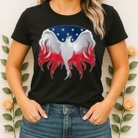 American Flag Eagle USA Illustration Women's T-Shirt thumb 2