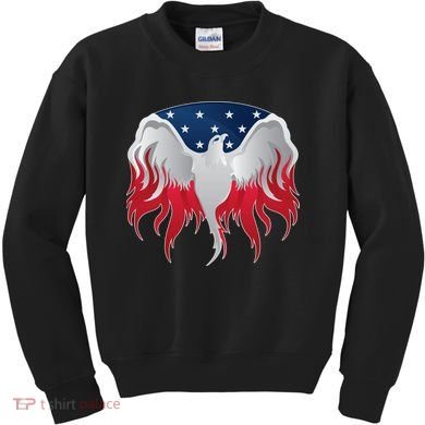 American Flag Eagle USA Illustration Kids Sweatshirt