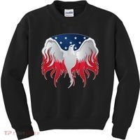 American Flag Eagle USA Illustration Kids Sweatshirt thumb 0