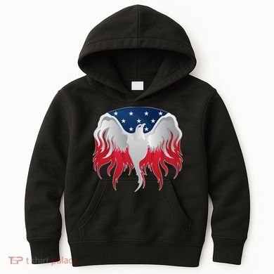 American Flag Eagle USA Illustration Kids Hoodie