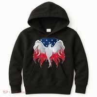 American Flag Eagle USA Illustration Kids Hoodie thumb 0