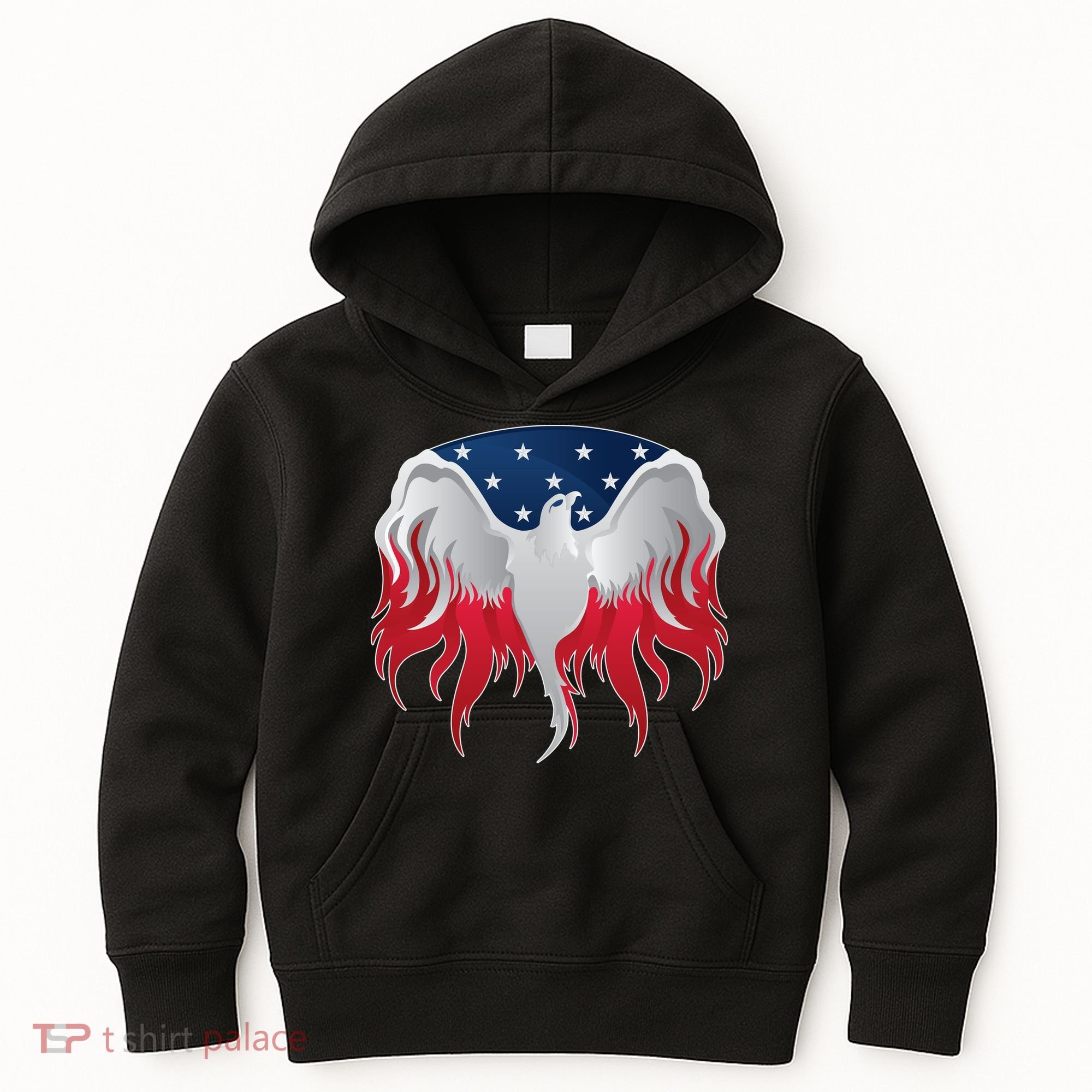 American Flag Eagle USA Illustration Kids Hoodie