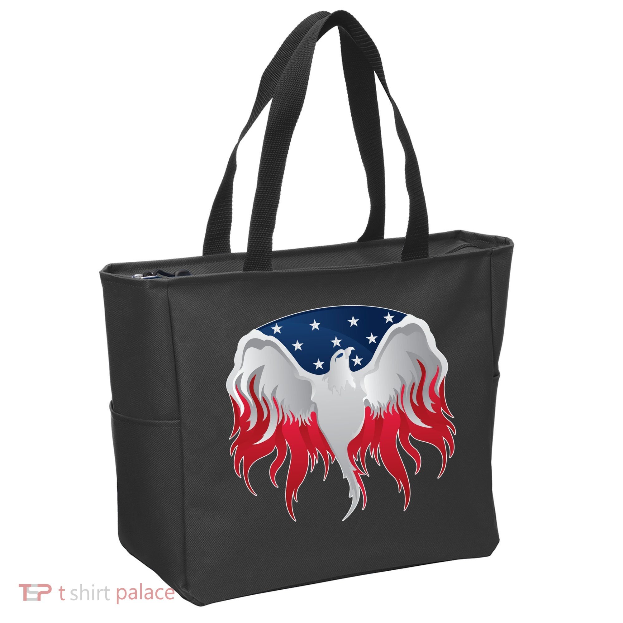 American Flag Eagle USA Illustration Tote Bag