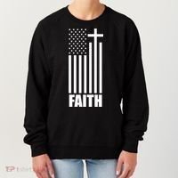American Flag Faith Cross Women's Sweatshirt thumb 0