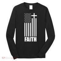 American Flag Faith Cross Long Sleeve Shirt thumb 0