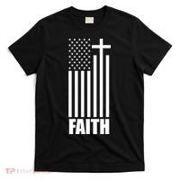 American Flag Faith Cross T-Shirt thumb 0