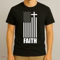 American Flag Faith Cross T-Shirt thumb 3