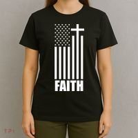American Flag Faith Cross T-Shirt thumb 4
