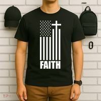 American Flag Faith Cross T-Shirt thumb 6