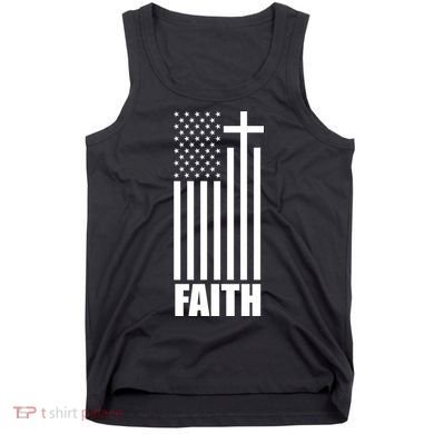 American Flag Faith Cross Tank Top