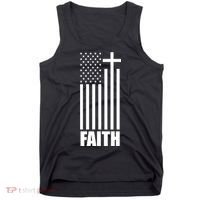 American Flag Faith Cross Tank Top thumb 0
