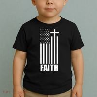 American Flag Faith Cross Toddler T-Shirt thumb 2