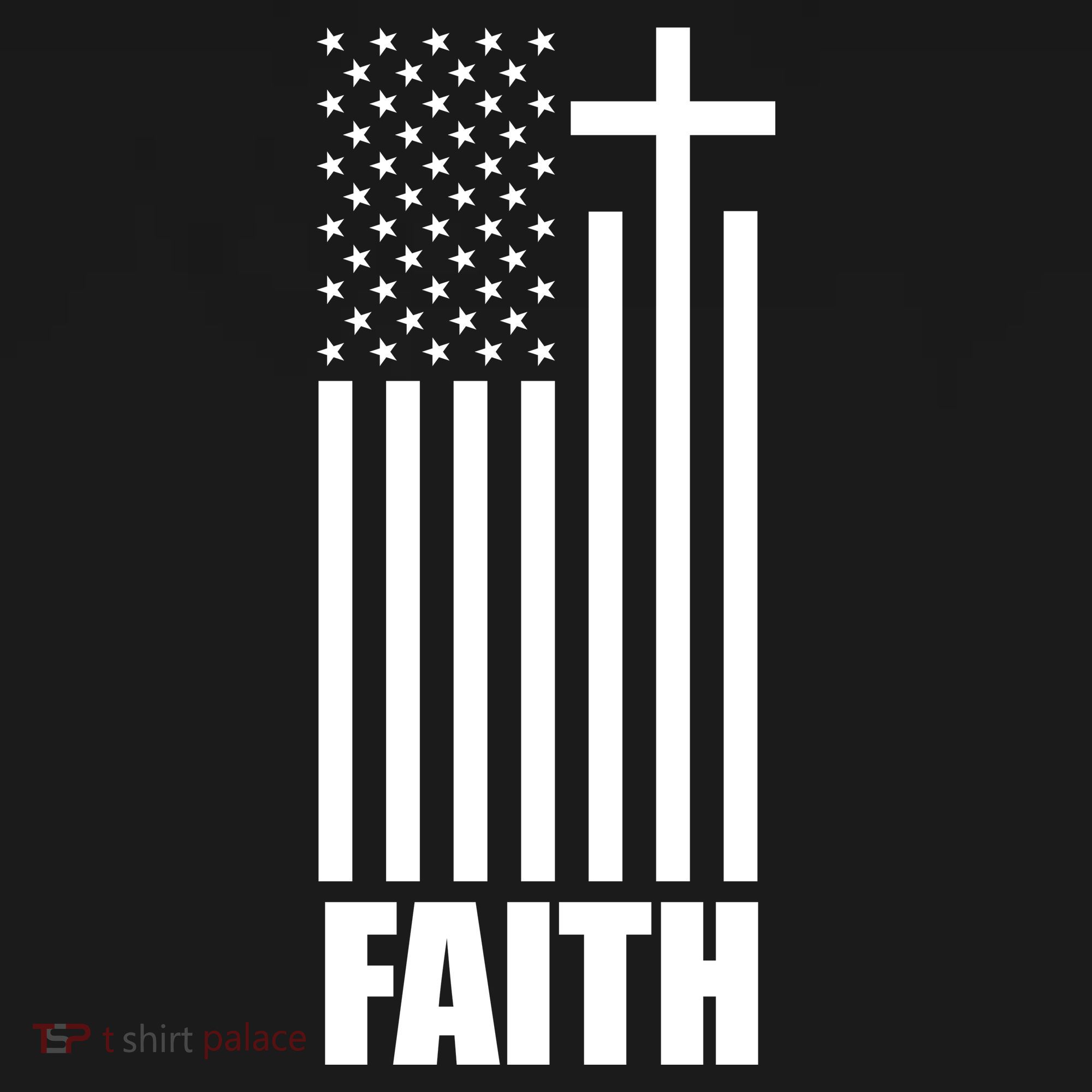 American Flag Faith Cross Toddler T-Shirt