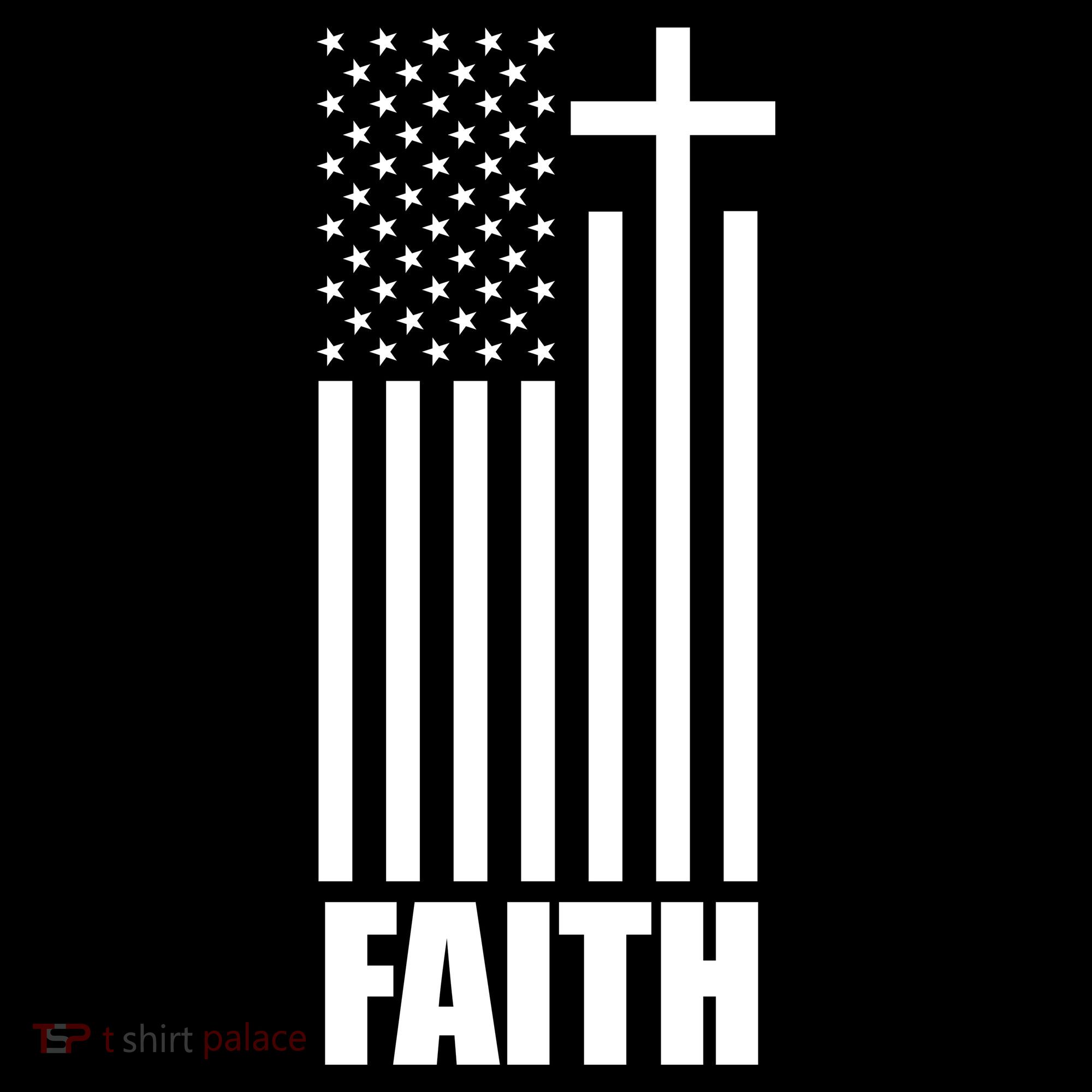 American Flag Faith Cross Women's T-Shirt