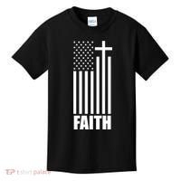 American Flag Faith Cross Kids T-Shirt thumb 0