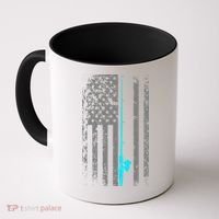 American Flag Fishing Pole Coffee Mug thumb 0