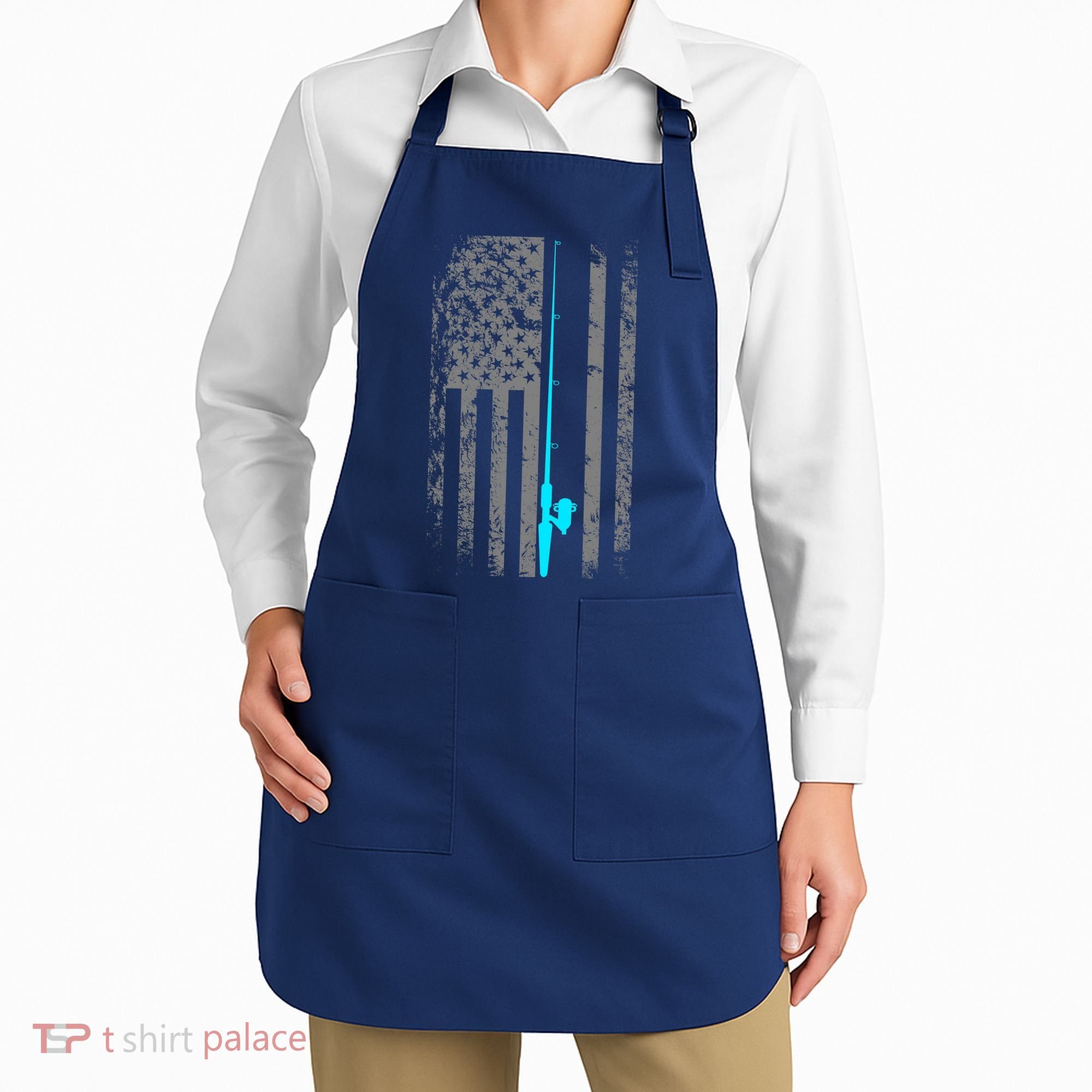 American Flag Fishing Pole Apron