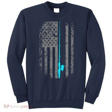 American Flag Fishing Pole Sweatshirt