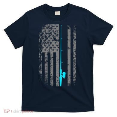 American Flag Fishing Pole T-Shirt