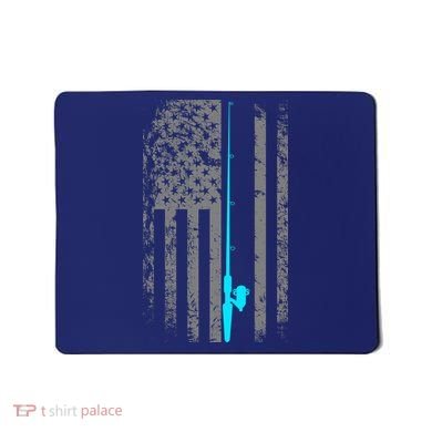 American Flag Fishing Pole Mousepad