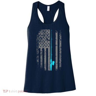 American Flag Fishing Pole Women's Tank Top