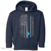 American Flag Fishing Pole Toddler Hoodie thumb 0