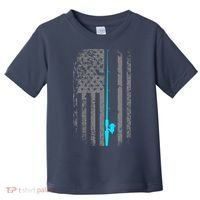 American Flag Fishing Pole Toddler T-Shirt thumb 0