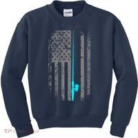 American Flag Fishing Pole Kids Sweatshirt thumb 0