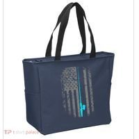 American Flag Fishing Pole Tote Bag thumb 2