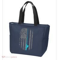American Flag Fishing Pole Tote Bag thumb 3