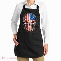 American Flag Human Skull Apron thumb 2