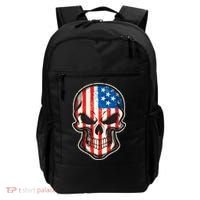 American Flag Human Skull Backpack thumb 0
