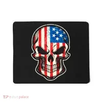 American Flag Human Skull Mousepad thumb 0