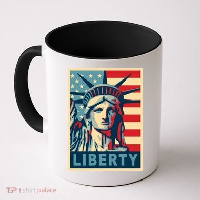 American Flag Statue Of Liberty Coffee Mug