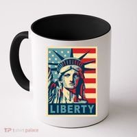 American Flag Statue Of Liberty Coffee Mug thumb 0