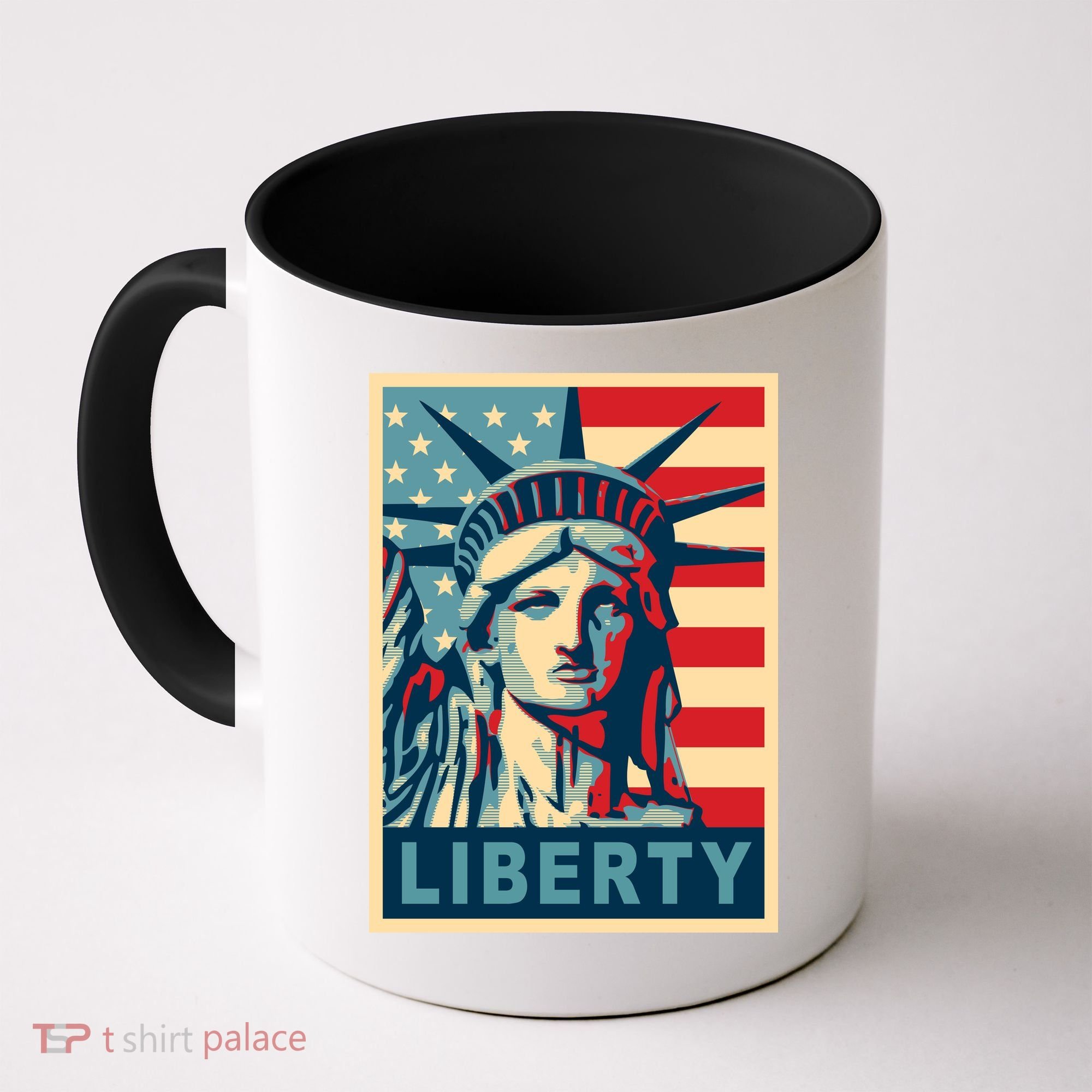 American Flag Statue Of Liberty Coffee Mug