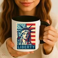 American Flag Statue Of Liberty Coffee Mug thumb 3