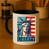 American Flag Statue Of Liberty Coffee Mug thumb 4