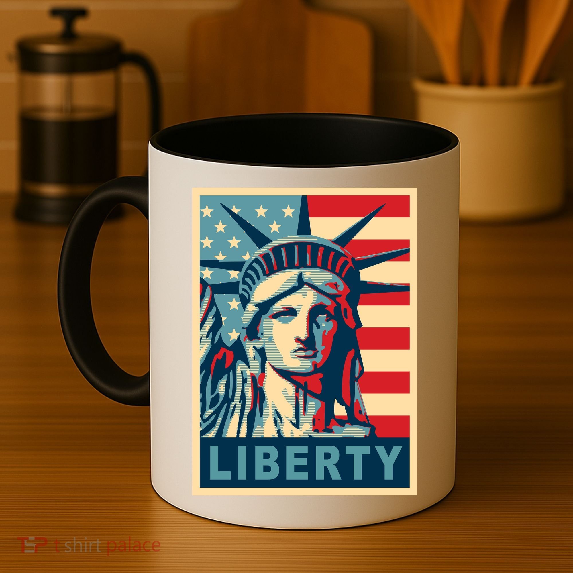 American Flag Statue Of Liberty Coffee Mug