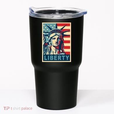 American Flag Statue Of Liberty Tumbler