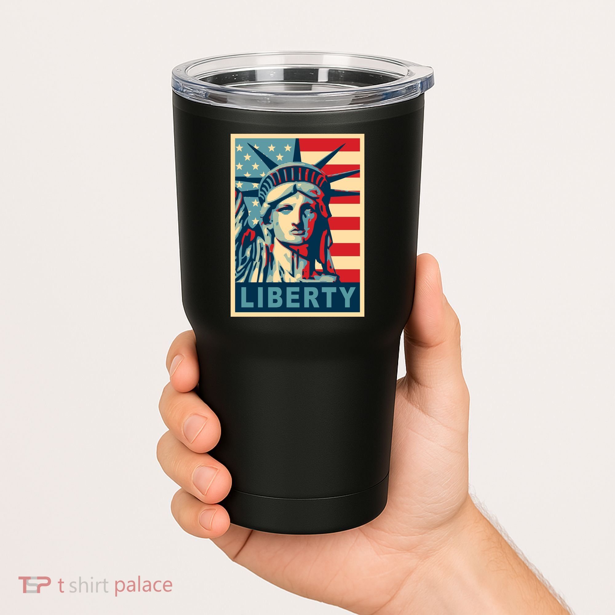 American Flag Statue Of Liberty Tumbler