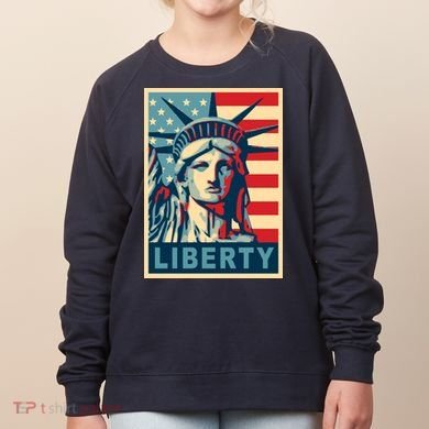 American Flag Statue Of Liberty Women's Sweatshirt