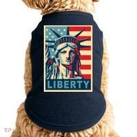 American Flag Statue Of Liberty Doggie Tank thumb 0