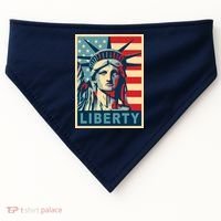 American Flag Statue Of Liberty USA-Made Doggie Bandana thumb 0