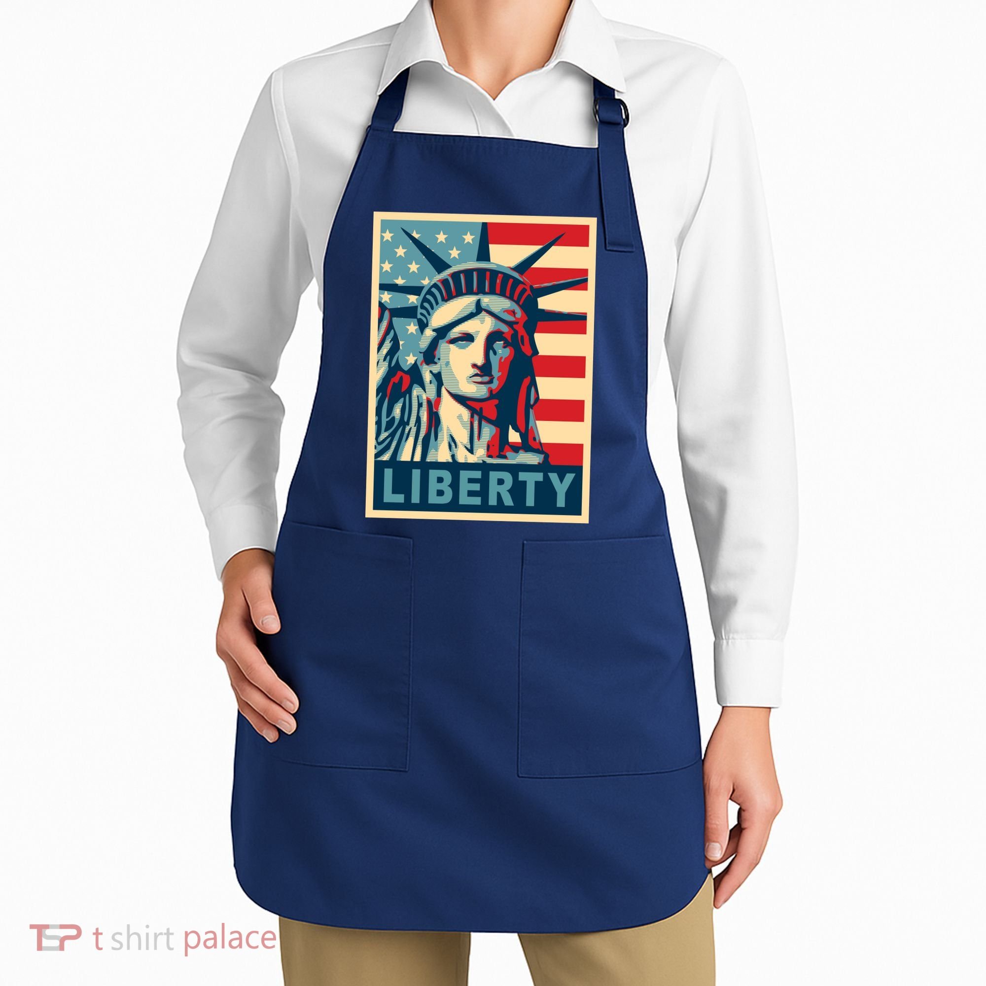 American Flag Statue Of Liberty Apron