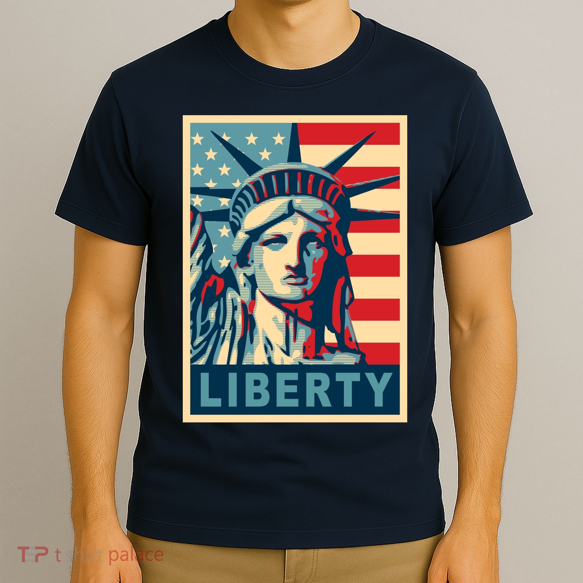 American Flag Statue Of Liberty T-Shirt