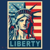 American Flag Statue Of Liberty Bucket Hat thumb 4