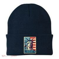 American Flag Statue Of Liberty Beanie thumb 0