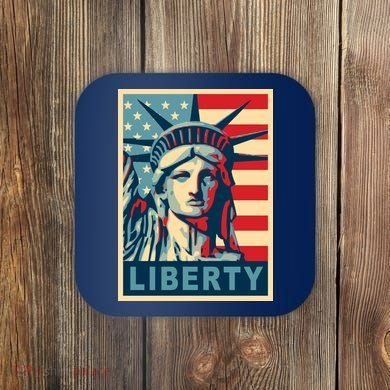 American Flag Statue Of Liberty Coaster
