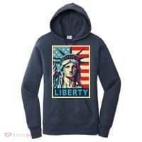 American Flag Statue Of Liberty Women's Hoodie thumb 0